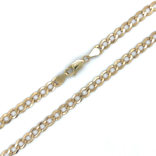 10K Yellow Gold 22.5" Curb Chain; 11.2g