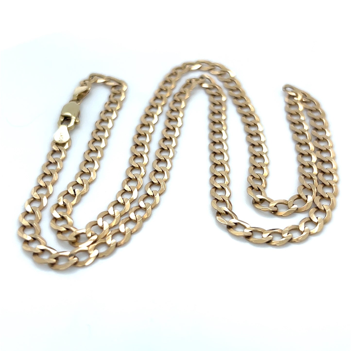 10K Yellow Gold 22.5" Curb Chain; 11.2g