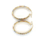 14K 3-Tone Gold Oval Hoop Earrings; 3.1DWT; 4.9g