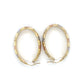 14K 3-Tone Gold Oval Hoop Earrings; 3.1DWT; 4.9g