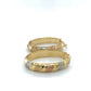 14K 3-Tone Gold Oval Hoop Earrings; 3.1DWT; 4.9g