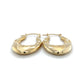 14K Yellow Gold Heart Hoop Earrings; 2.3DWT; 3.6g