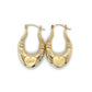 14K Yellow Gold Heart Hoop Earrings; 2.3DWT; 3.6g