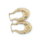 14K Yellow Gold Heart Hoop Earrings; 2.3DWT; 3.6g