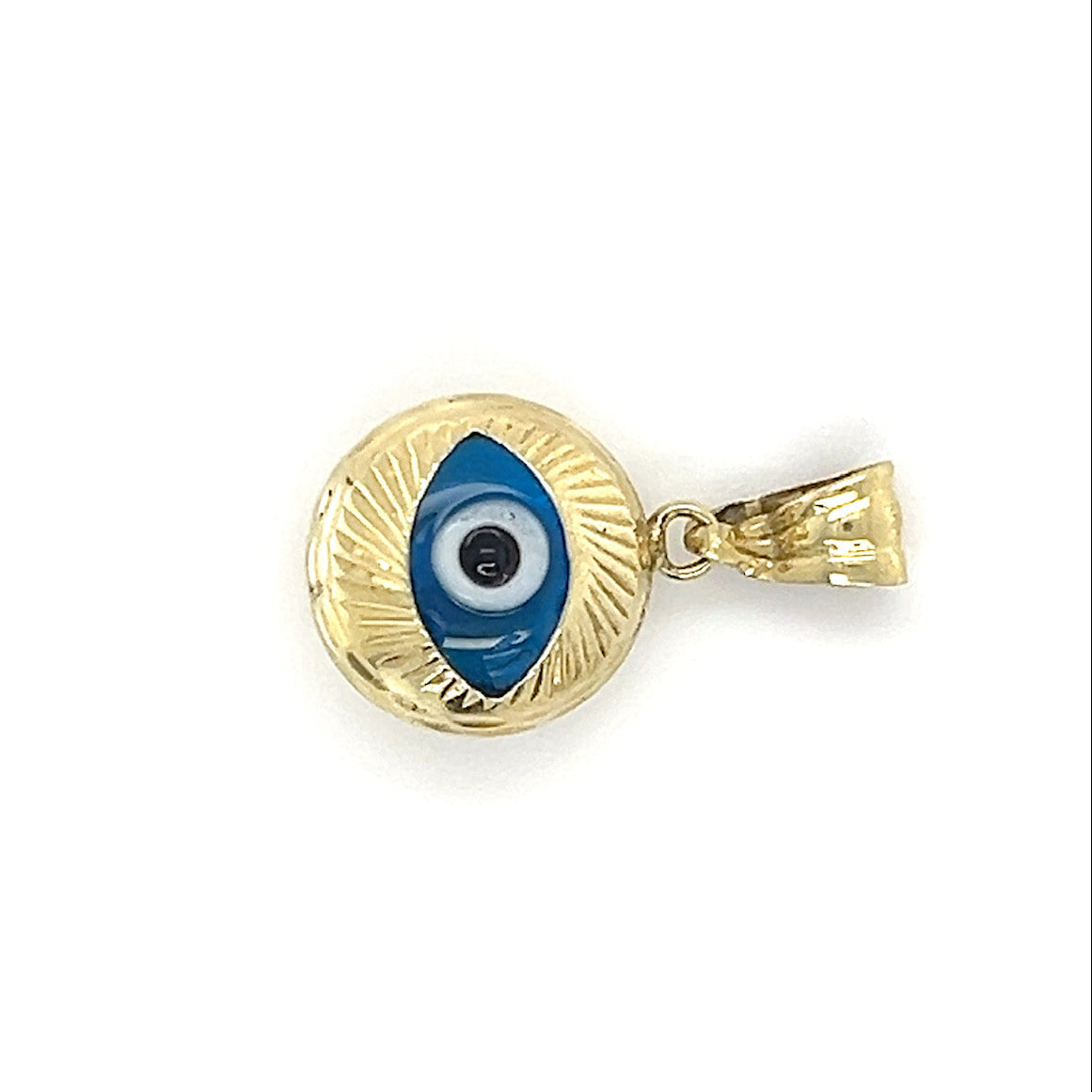 14K Yellow Gold Eye Pendant; 1DWT