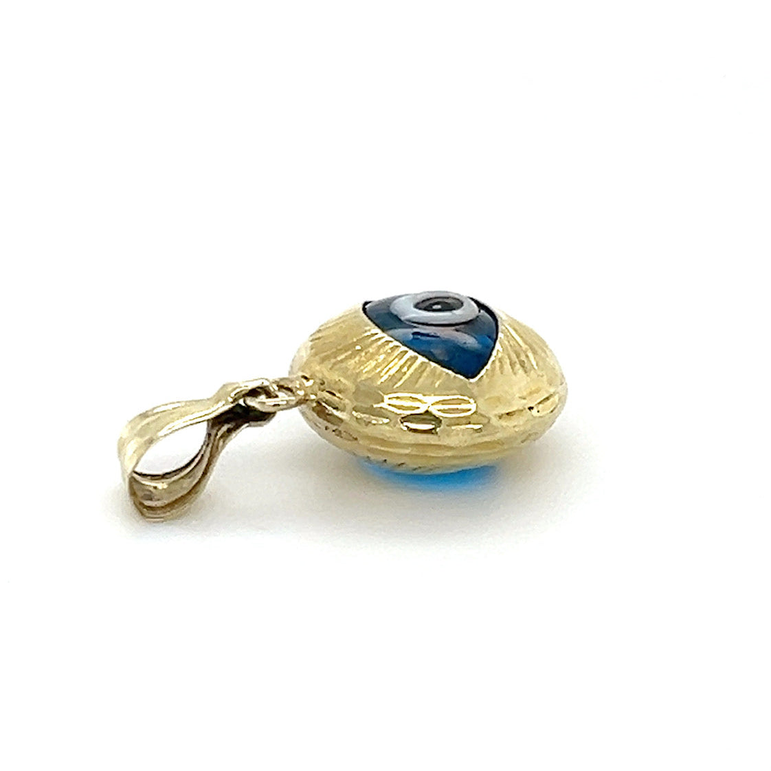 14K Yellow Gold Eye Pendant; 1DWT
