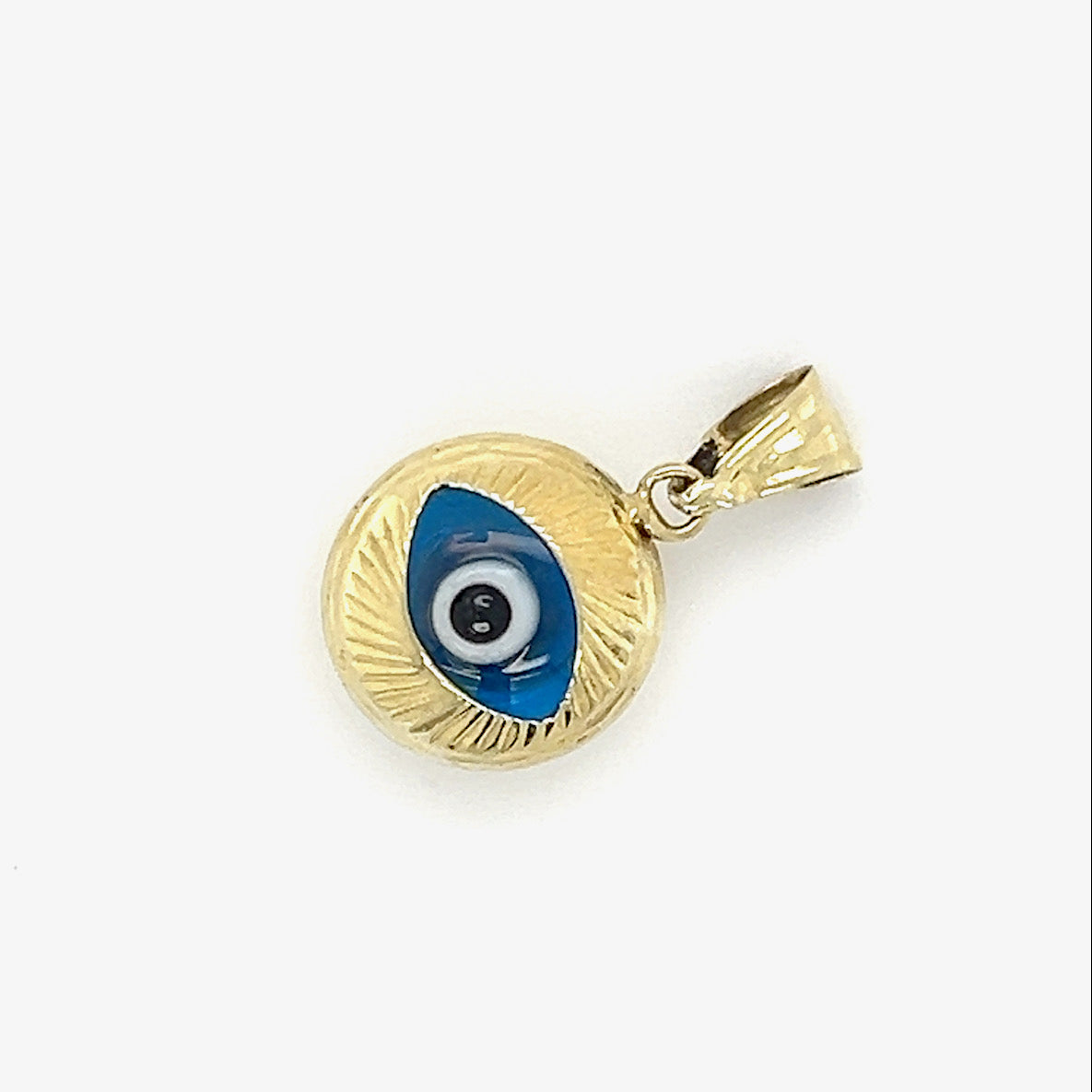 14K Yellow Gold Eye Pendant; 1DWT