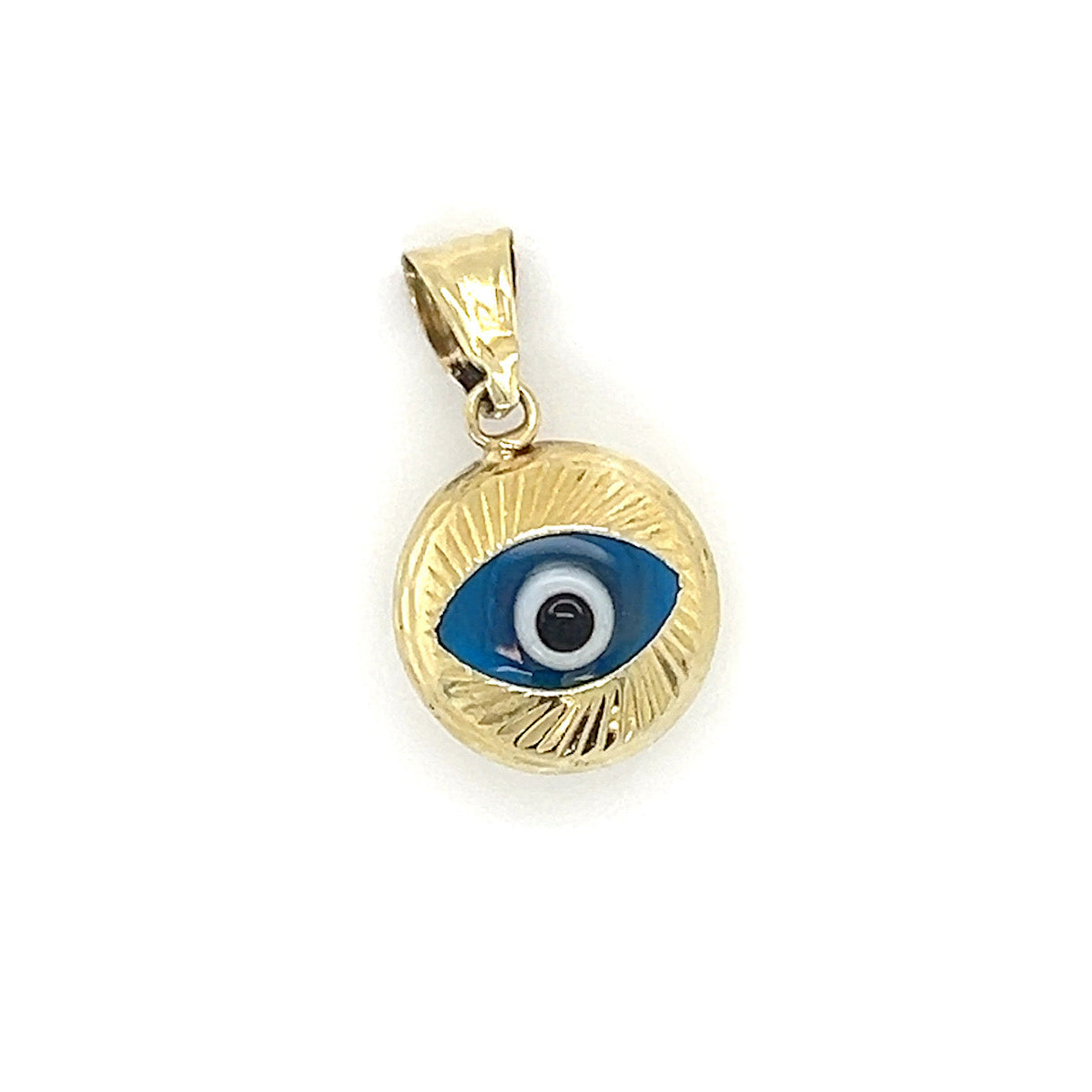 14K Yellow Gold Eye Pendant; 1DWT