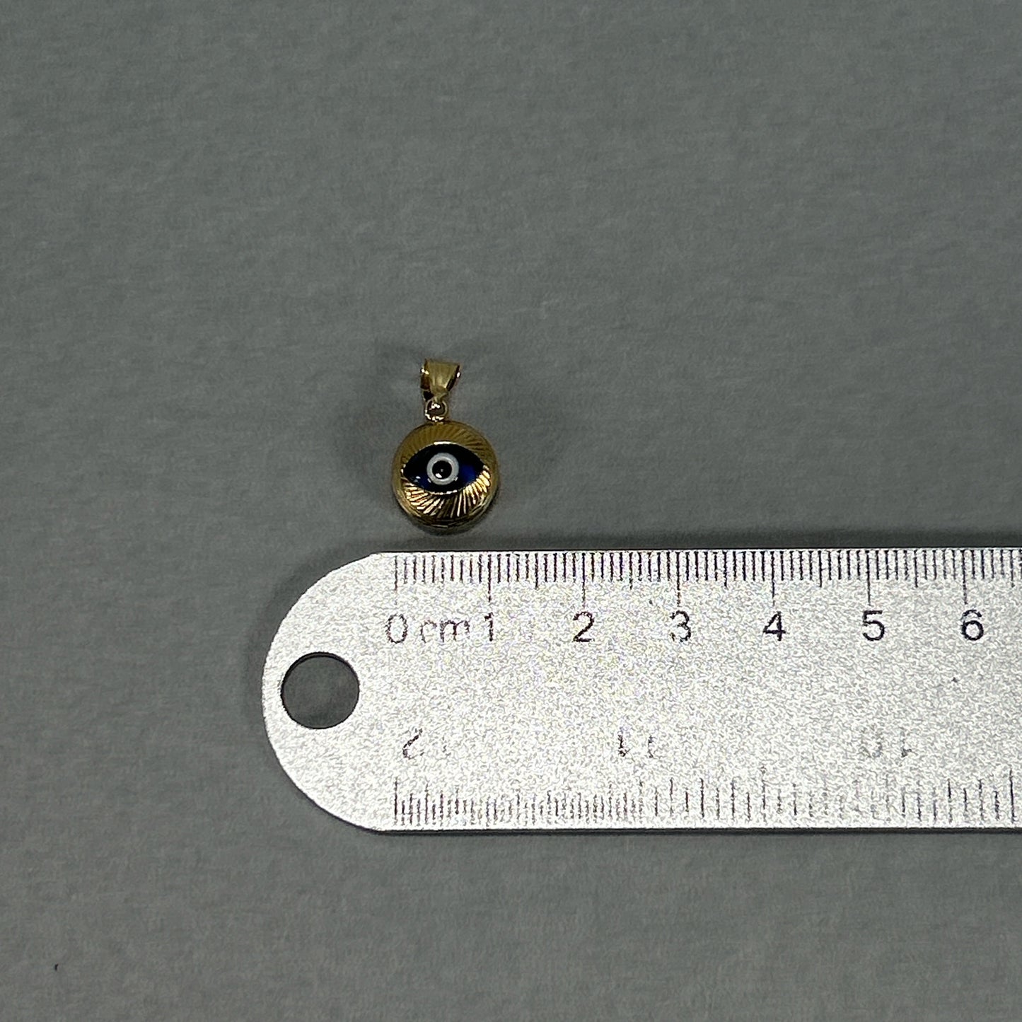 14K Yellow Gold Eye Pendant; 1DWT