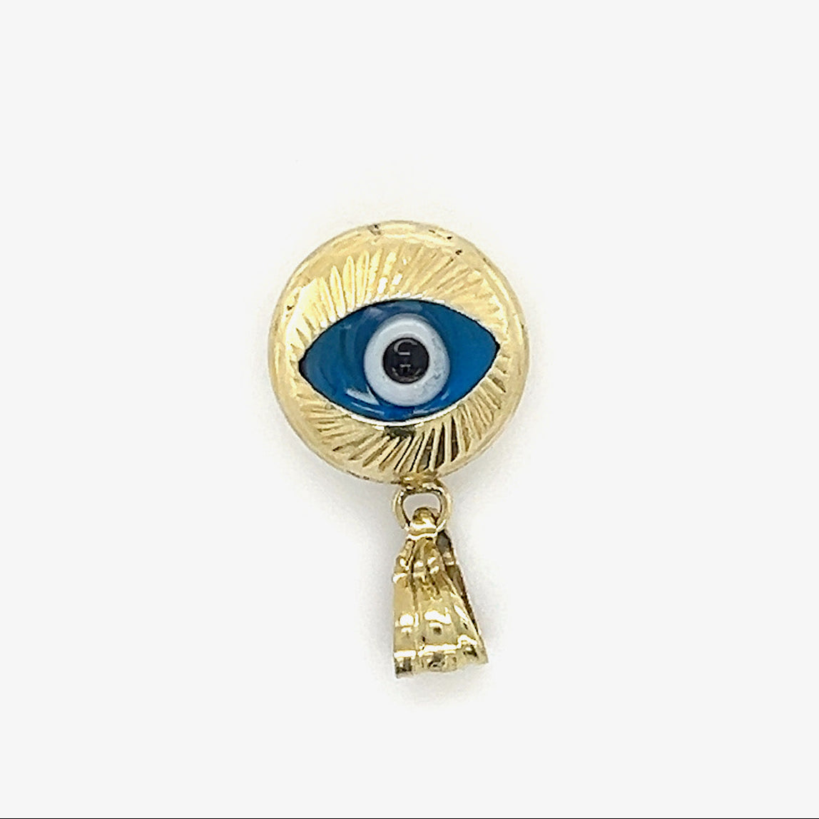 14K Yellow Gold Eye Pendant; 1DWT