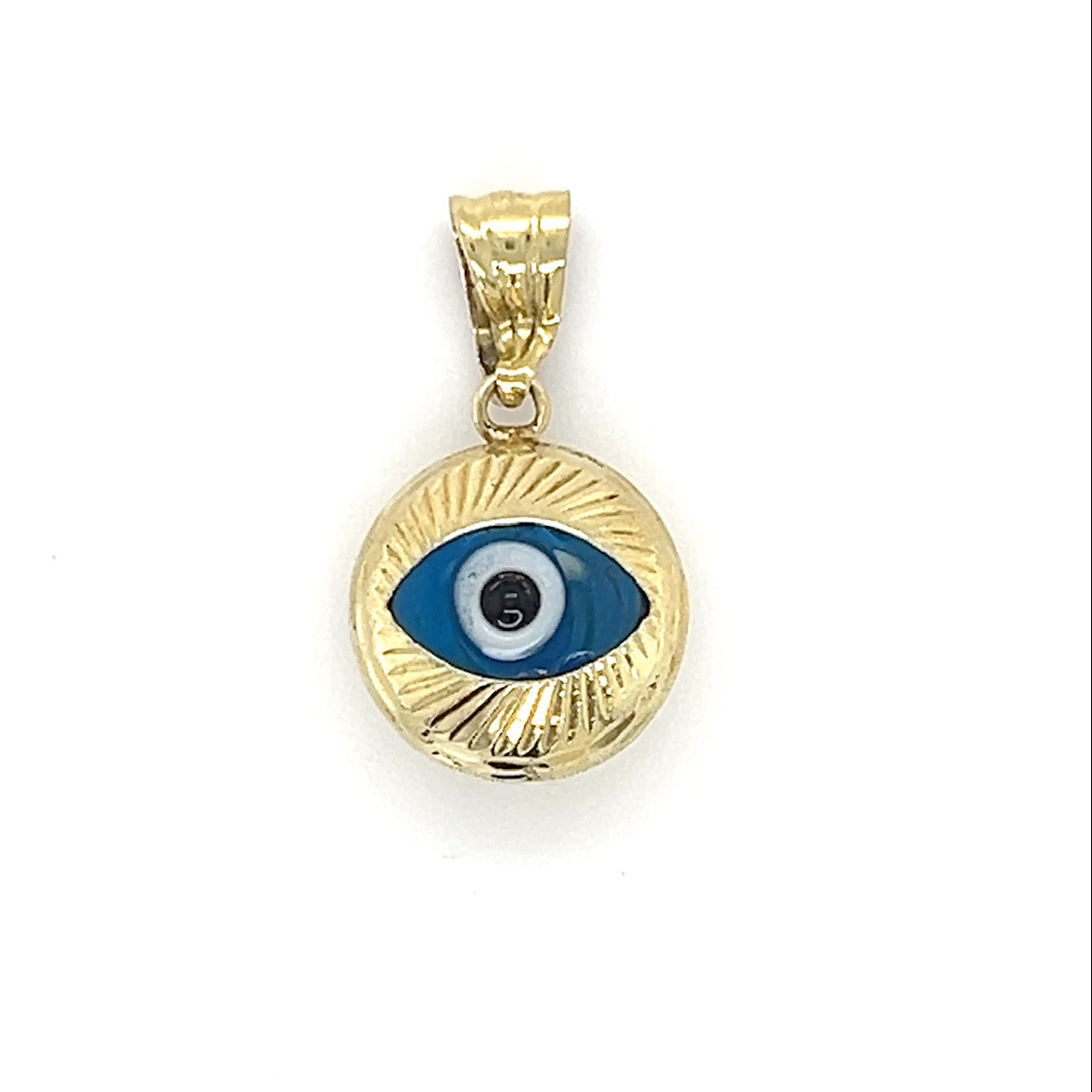 14K Yellow Gold Eye Pendant; 1DWT