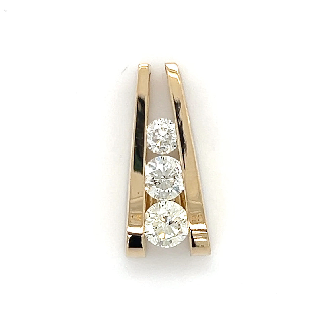 14K Yellow Gold Diamond Pendant; 1.20CTW; 5.2g