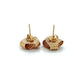 14K Yellow Gold Ribbed Knot Stud Earrings; 0.7DWT; 1.2g
