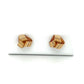 14K Yellow Gold Ribbed Knot Stud Earrings; 0.7DWT; 1.2g