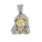 10K Two-Tone Gold Diamond Jesus Pendant; 0.25CTW; 9.3g