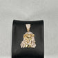 10K Two-Tone Gold Diamond Jesus Pendant; 0.25CTW; 9.3g