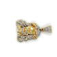 10K Two-Tone Gold Diamond Jesus Pendant; 0.25CTW; 9.3g