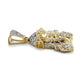 10K Two-Tone Gold Diamond Jesus Pendant; 0.25CTW; 9.3g