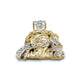 10K Two-Tone Gold Diamond Jesus Pendant; 0.25CTW; 9.3g