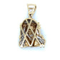 10K Two-Tone Gold Diamond Jesus Pendant; 0.25CTW; 9.3g