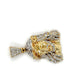 10K Two-Tone Gold Diamond Jesus Pendant; 0.25CTW; 9.3g