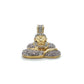 10K Two-Tone Gold Diamond Buddha Pendant; 0.10CTW; 6g