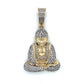 10K Two-Tone Gold Diamond Buddha Pendant; 0.10CTW; 6g