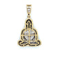 10K Two-Tone Gold Diamond Buddha Pendant; 0.10CTW; 6g