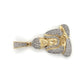 10K Two-Tone Gold Diamond Buddha Pendant; 0.10CTW; 6g