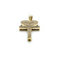 10K Yellow Gold Diamond Heart Cross Pendant; 2.0 CTW; 12.8g