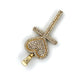 10K Yellow Gold Diamond Heart Cross Pendant; 2.0 CTW; 12.8g