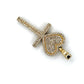 10K Yellow Gold Diamond Heart Cross Pendant; 2.0 CTW; 12.8g