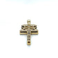 10K Yellow Gold Diamond Heart Cross Pendant; 2.0 CTW; 12.8g
