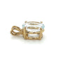 14K Yellow Gold Aquamarine Pendant; 1.3DWT; 2g