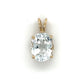 14K Yellow Gold Aquamarine Pendant; 1.3DWT; 2g