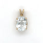 14K Yellow Gold Aquamarine Pendant; 1.3DWT; 2g