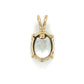 14K Yellow Gold Aquamarine Pendant; 1.3DWT; 2g