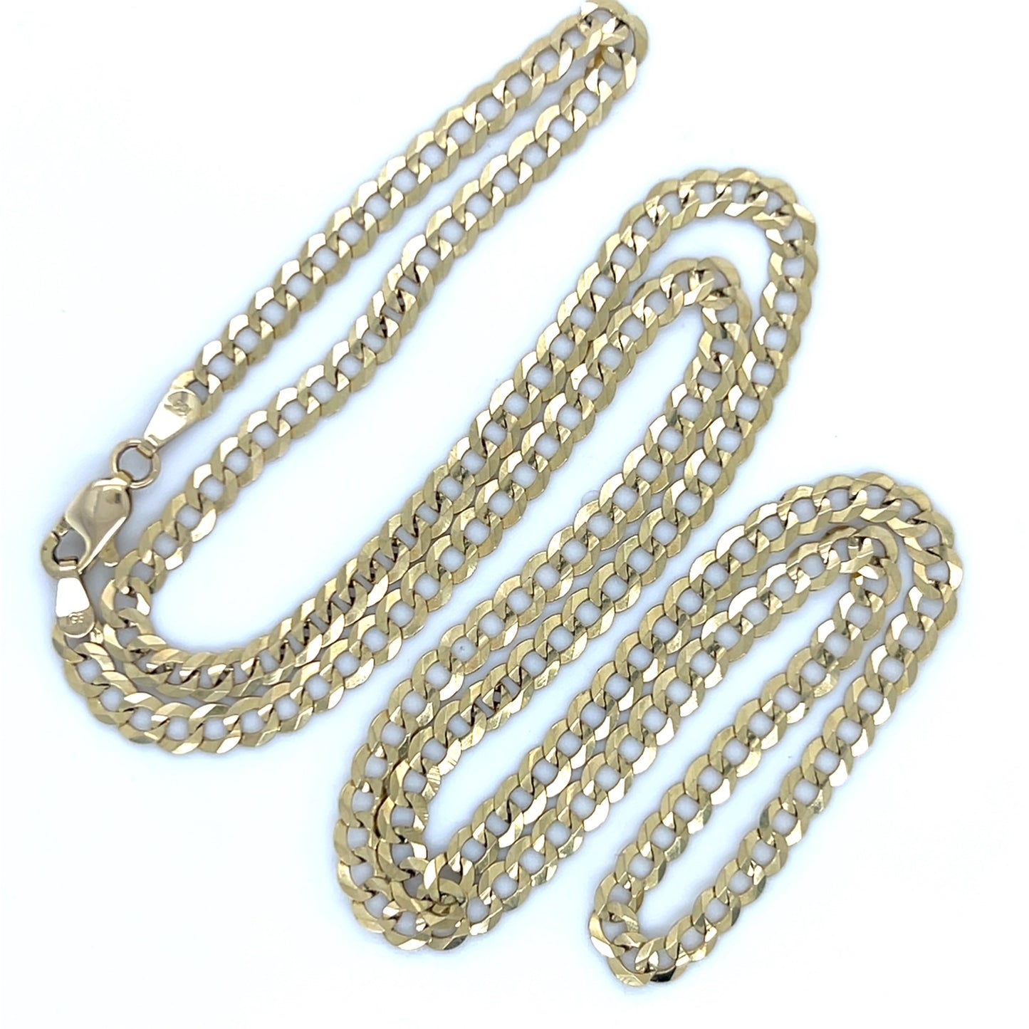 14K Yellow Gold 22" Curb Chain; 8.3g