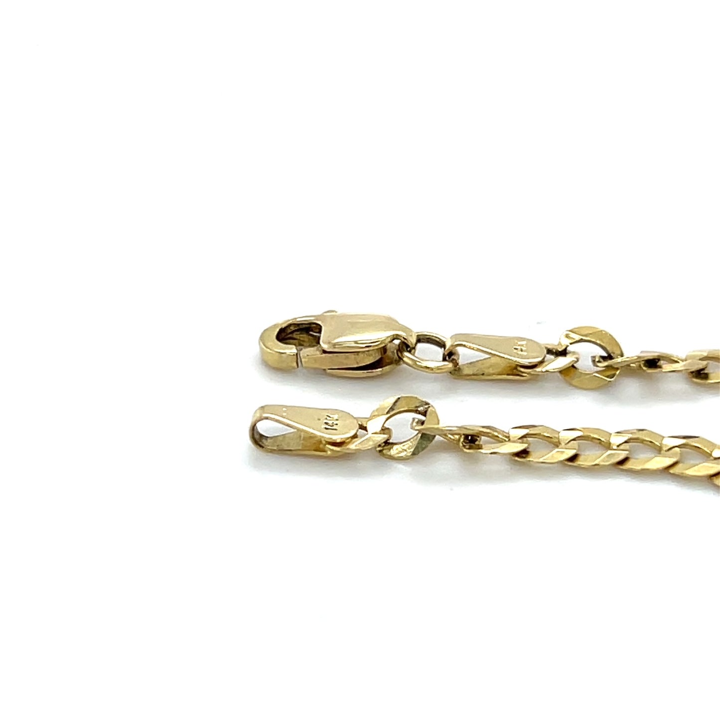 14K Yellow Gold 22" Curb Chain; 8.3g