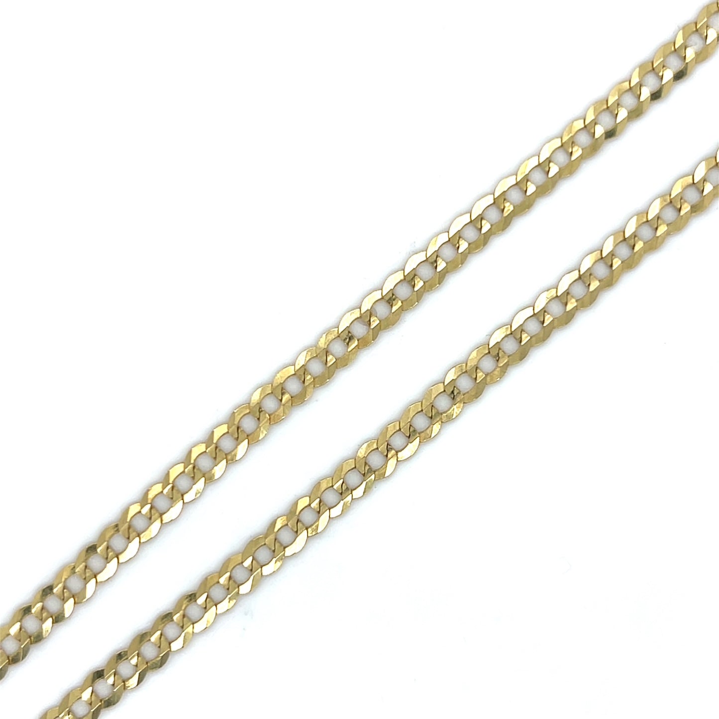 14K Yellow Gold 22" Curb Chain; 8.3g