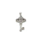 10K White Gold Natural Diamond Accent Key Pendant; 0.9DWT; 1.4g