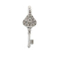 10K White Gold Natural Diamond Accent Key Pendant; 0.9DWT; 1.4g