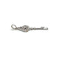 10K White Gold Natural Diamond Accent Key Pendant; 0.9DWT; 1.4g