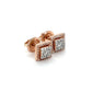 14K Rose Gold Diamond Earrings; 0.25CTW