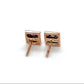 14K Rose Gold Diamond Earrings; 0.25CTW