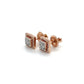 14K Rose Gold Diamond Earrings; 0.25CTW