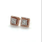 14K Rose Gold Diamond Earrings; 0.25CTW