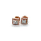 14K Rose Gold Diamond Earrings; 0.25CTW
