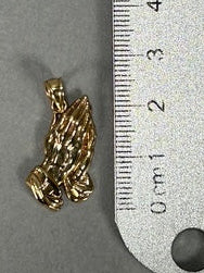 10K Yellow Gold Prayer Hands Pendant; 0.70DWT; 1.1g