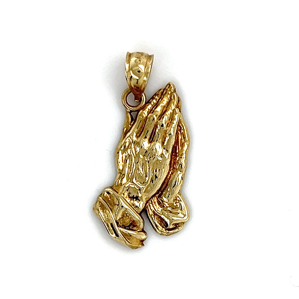 10K Yellow Gold Prayer Hands Pendant; 0.70DWT; 1.1g
